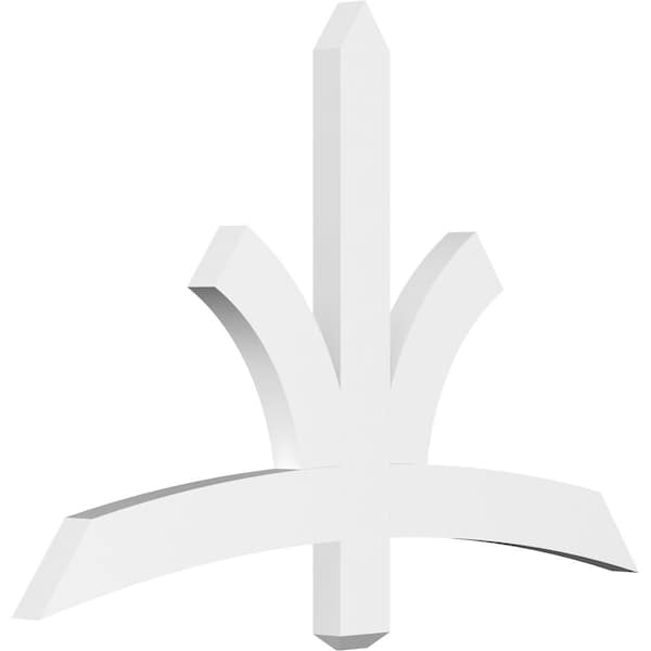 Ekena Millwork Davenport Architectural Grade PVC Gable Bracket, 48"W x 32"H x 2"D x 4"F, 16/12 Pitch GBP048X32X0204DAV00 - main